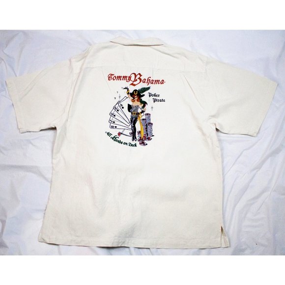 Tommy Bahama Other - Tommy Bahama "Poker Pirate" Mens Short Sleeve Butt